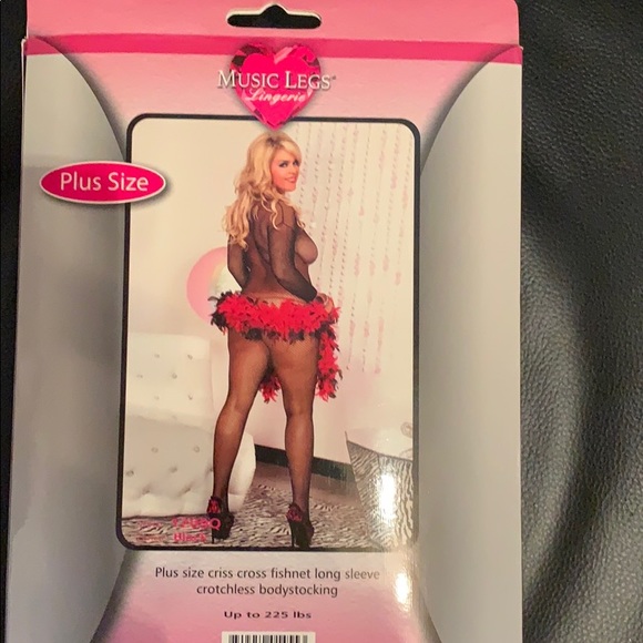 Fishnet cat suit plus size - Picture 2 of 5